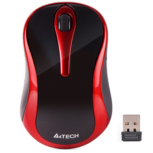 Mouse PC Wireless Negru Rosu