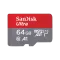 Card Memorie Sandisk Ultra microSDXC 64GB + Adaptor SD  140MB/s A1 Class 10 UHS-I