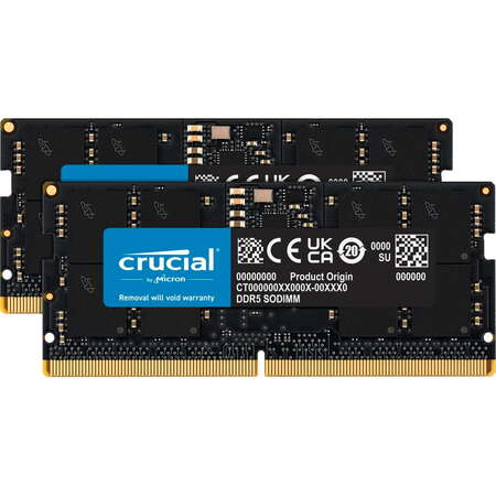 Kit Memorie Crucial SORAM Dual Channel DIMM D5 5200 32GB C42 K2 Negru