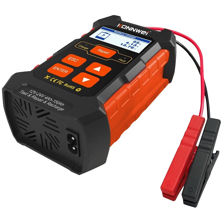 Tester Auto Baterii Konnwei KW520 12V Roșu/Negru — imaginea 3