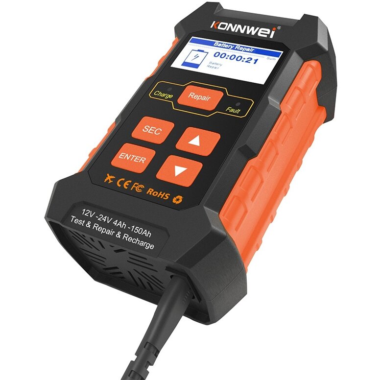 Tester Auto Baterii Konnwei KW520 12V Roșu/Negru — imaginea 4