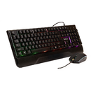 Kit tastatura si mouse Spacer USB Tastatura RGB Rainbow + Mouse Optic 7 Culori Negru