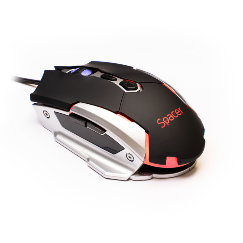 Mouse Gaming Cu Fir USB Optic 3.200dpi Iluminare Negru/Alb