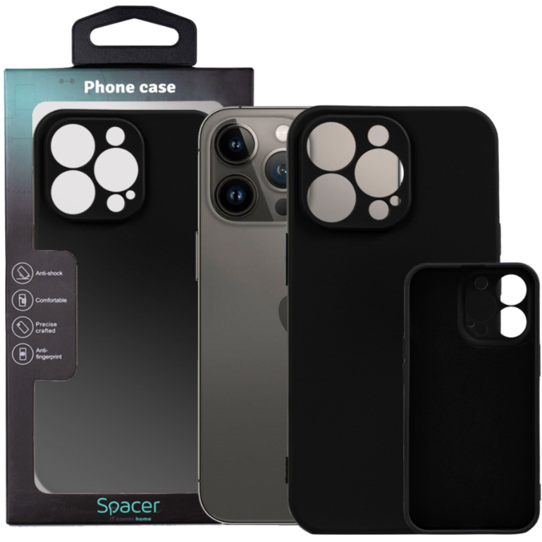 Husa Spacer Pentru Iphone 13 Pro TPU Negru