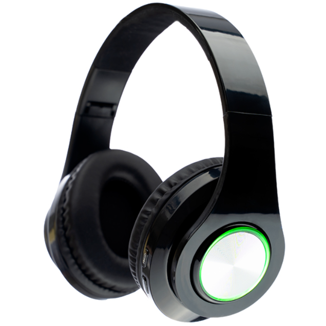 Casti Audio Wireless SPBH-CRYSTAL-RGB Microfon Bluetooth 5.0 Iluminare RGB Negru