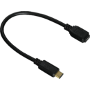 USB C Plug MicroUSB Socket Negru