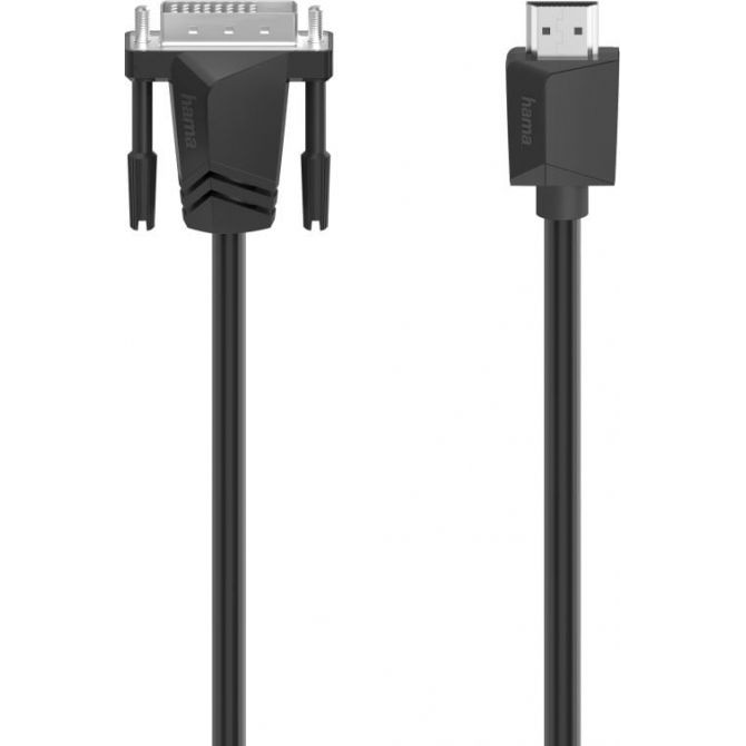 Cablu Hama Video DVI Plug HDMI Plug Ultra-HD 4K Negru