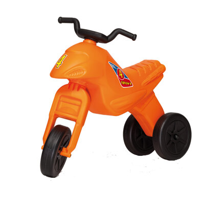 Motocicleta Copii cu trei roti fara pedale mare culoarea portocaliu