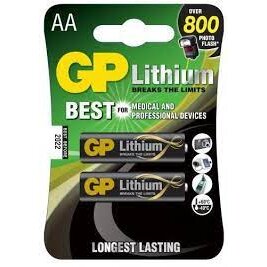 Acumulatori Lithium AA (LR6) 1.5V lithium blister 2 buc. GP15LF-2UE2 GPPCL15LF003 (include TV 0.04le