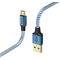 Cablu de Date Hama Reflective Micro USB Albastru