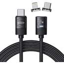 UltraBoost 2 in 1 Magnetic, USB-C - Lightning/USB-C, PD 27W, 3A, 2m, Negru