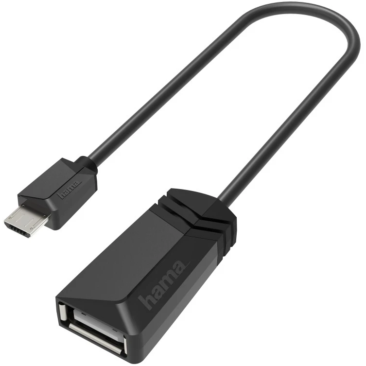 Adaptor Hama USB OTG Micro-USB Plug Negru