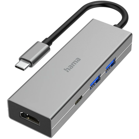Hub Hama USB C Multiport HDMI Argintiu