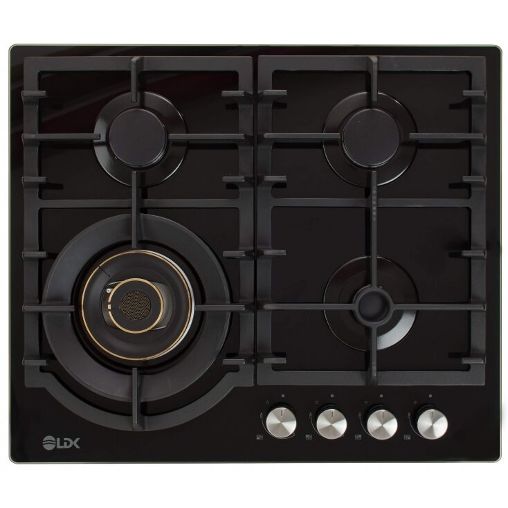 Plita Incorporabila Toledo Wok Jz4bk60 Gaz 4 Arzatoare Wok Aprindere Electrica Gratare Fonta Siguran