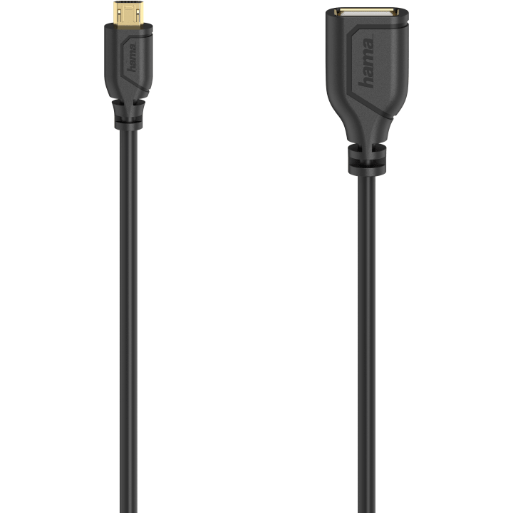 Cablu de Date Flexi Slim Micro USB OTG Negru