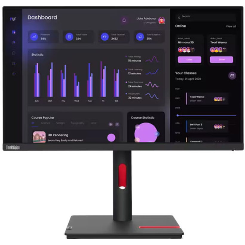 Monitor ThinkVision T24i-30 23.8inch Black