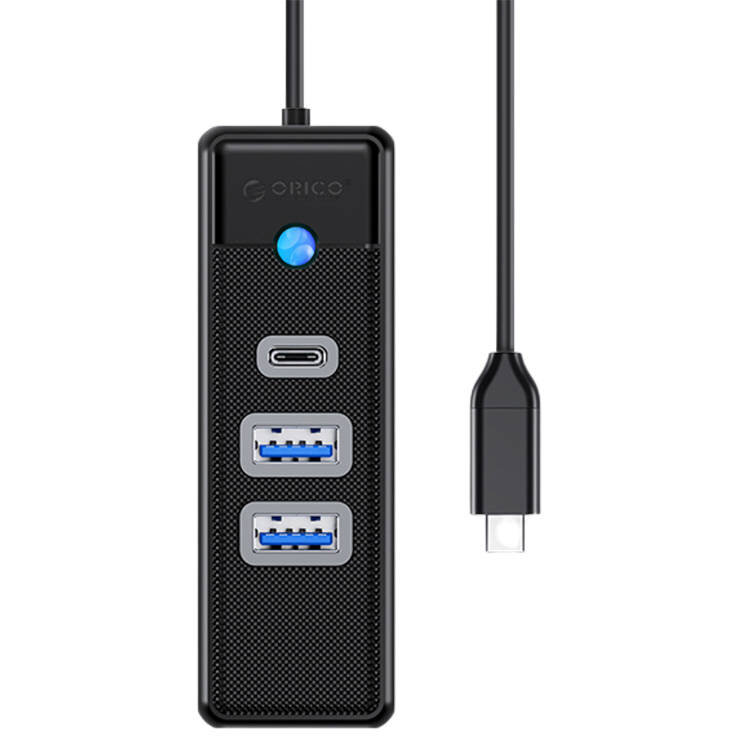 Cablu de date 3-in-1 PWC2U-C3-015-BK-EP, USB-C la 2x USB 3.0, 1x USB-C, 5 Gbps, Negru