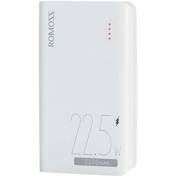 Acumulator extern SENSE4SF, 10000 mAh, 22.5W, QC, 2x USB, 1x USB-C, Alb