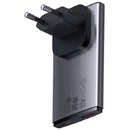 Incarcator Baseus GaN5 Pro Ultra Slim, USB/USB-C, 65W, Cablu inclus, Gri