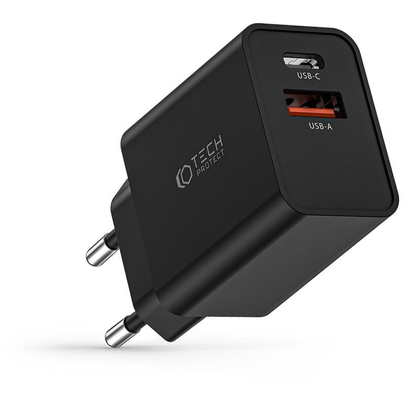 Incarcator NC30W, USB/USB-C, Quick Charge 3.0, Power Delivery 30W, Negru