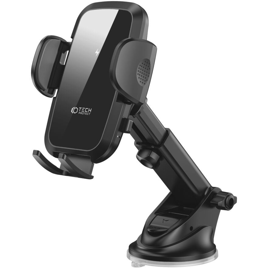 Suport V1, Dashboard/Air Vent Mount, Incarcare Wireless 15W, Rotire 360 grade, Cablu USB-C 1m inclus, Negru