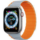 Magnetic LD compatibila cu Apple Watch 4/5/6/7/8/SE 38/40/41mm Gri/Portocaliu