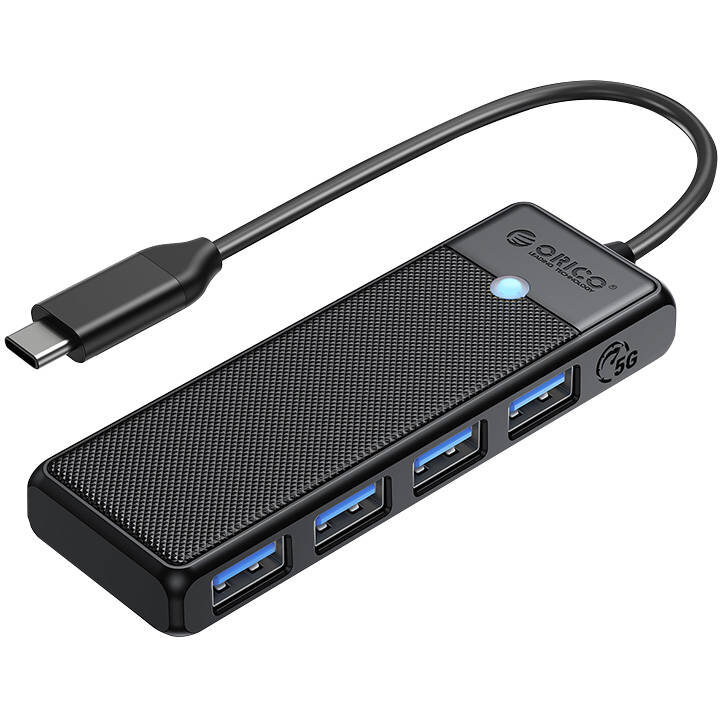 Cablu de date 4-in-1 PAPW4A-C3-015-BK-EP, USB-C la 4x USB 3.0, 5 Gbps, Negru