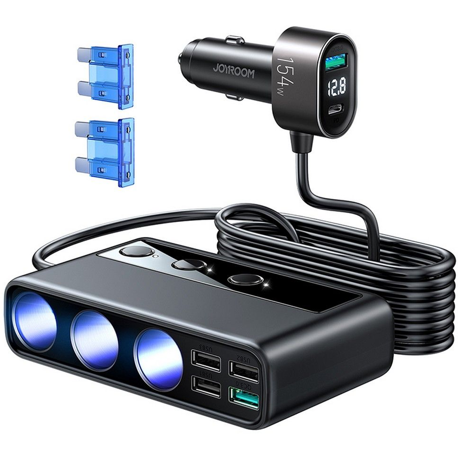 Incarcator Auto Joyroom USB C USB A Negru JYR058BLK