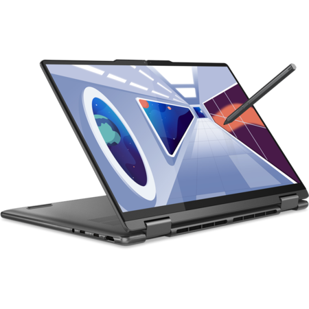Laptop Lenovo Yoga 7 2.8K 14 inch AMD Ryzen 7 7735U 16GB 1TB SSD Windows 11 Home Storm Grey