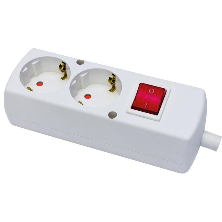 Multipriza GN-270SWS 2 Prize Intrerupator Alba