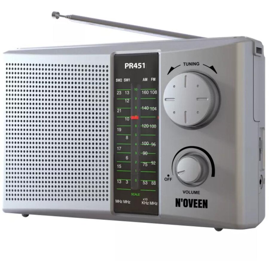 Radio PR450 Portabil FM / MW / SW1 / SW2 Argintiu