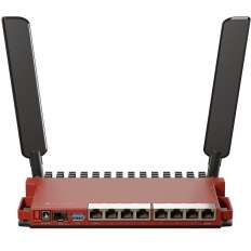 Router wireless MikroTik L009UiGS-2HaxD Dual Core 800MHz CPU 512MB RAM 8 x Gbit LAN 1 x 2.5 Gbit SFP Port Rosu/Negru