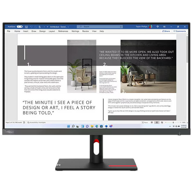 Monitor LED ThinkVision S27i-30 27inch FHD IPS 4ms 100 Hz