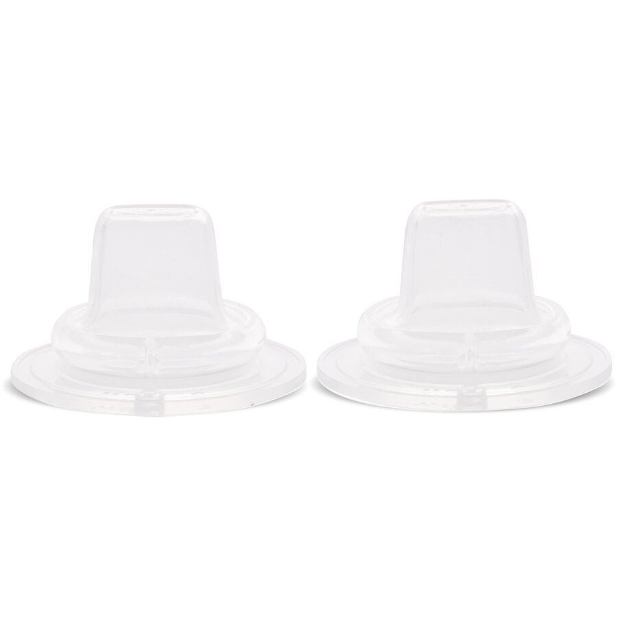 Set De 2 Tetine Adaptor Moale Din Silicon 9 luni+ Silicon Transparent