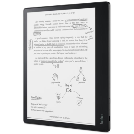 E-Book Reader Kobo Elipsa Ecran 2E Ink Carta 1200 10.3inch 227ppi 32GB Wi-Fi Include Stylus Negru