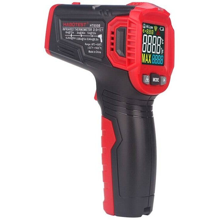 Termometru Habotest LCD HT650B Black Red