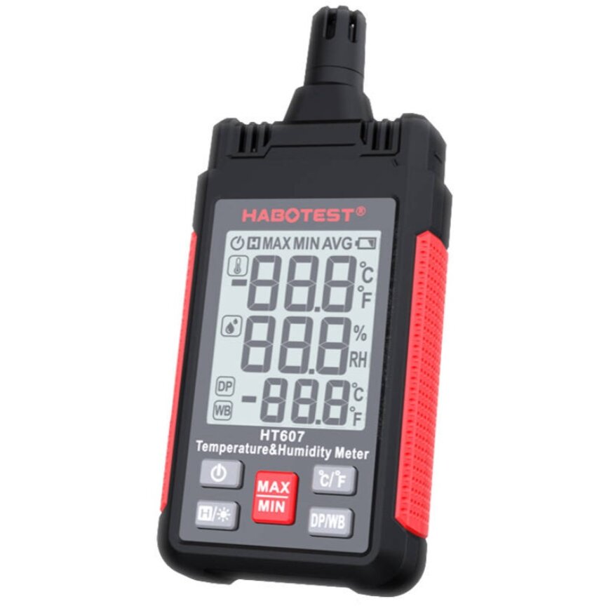Termometru Habotest LCD Black Red