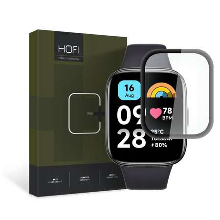 Accesoriu smartwatch Glass Pro Folie protectie HOFI Hybrid Glass 0.3mm 7H compatibila cu Xiaomi Redmi Watch 3 Active Black