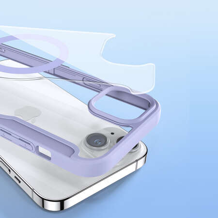 Husa DuxDucis Skin X Pro MagSafe compatibila cu iPhone 15 Plus Purple