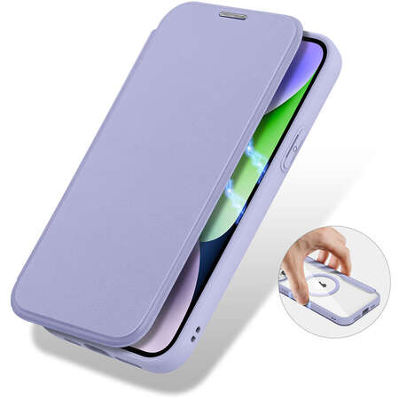 Husa DuxDucis Skin X Pro MagSafe compatibila cu iPhone 15 Plus Purple