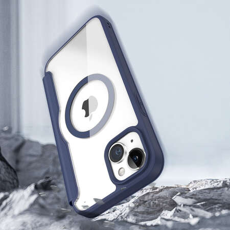 Husa DuxDucis Skin X Pro MagSafe compatibila cu iPhone 15 Plus Blue