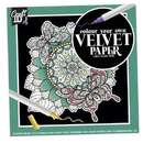 Pictura 5 Planse Colorat Catifelate Velvet Paper Flori 18x18cm Negru