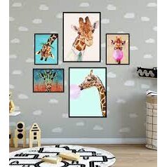 Set De 5 Tablouri Decorative Zebra Fun