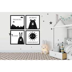 Set 4 Tablouri Decorative Brave