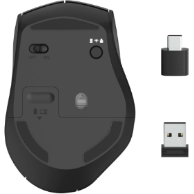 Mouse Hama Optical 6-Button Wireless MW-600 Dual Mode USB-C/USB-A Negru