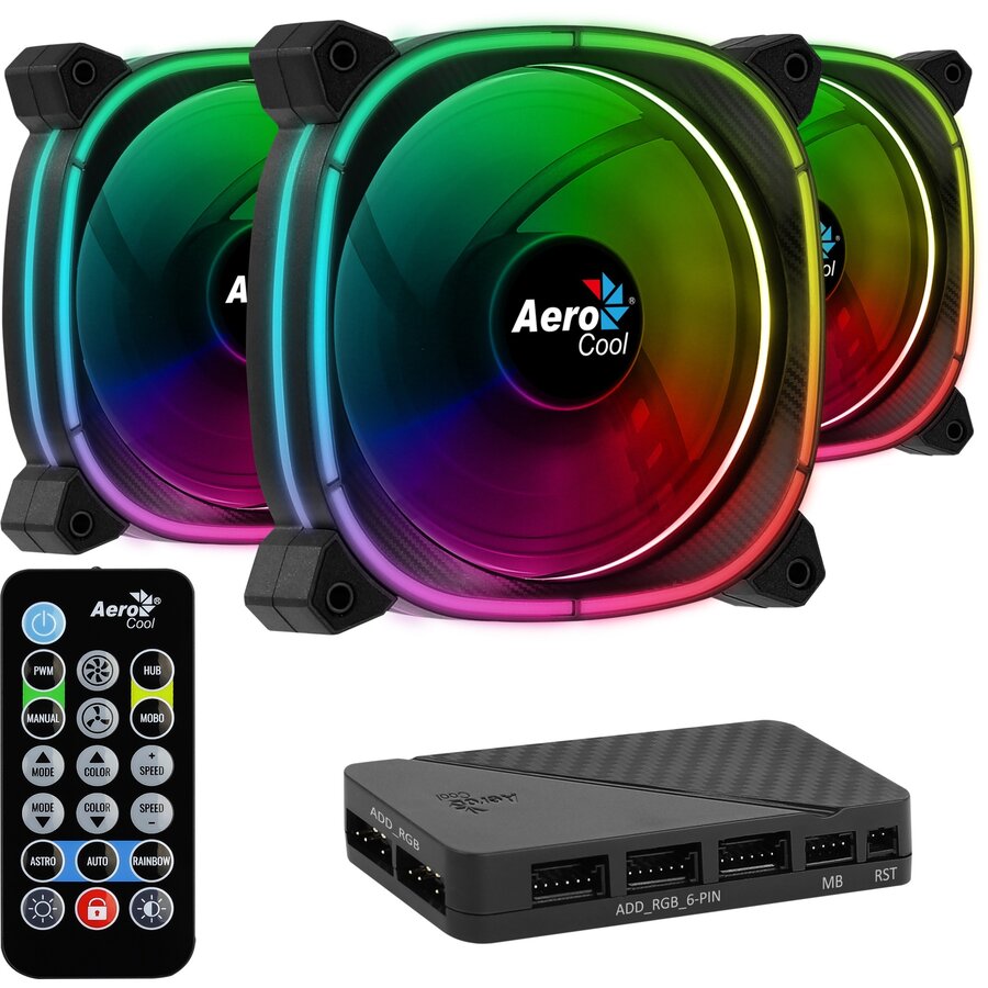 Ventilator Astro Pro 12 120x120x25 3-pack H66F Control Hub