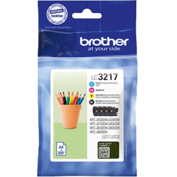Cartuș Cerneală Brother Valuepack LC-3217 550 Pagini Cyan Magenta Galben Negru