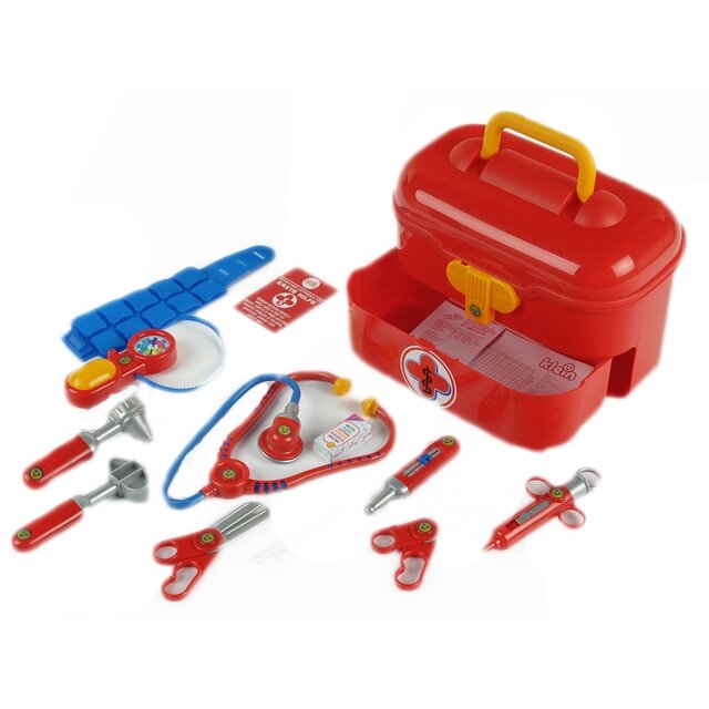 Joc de Rol Theo Klein Trusa Medicala cu Accesorii +3ani Roșu