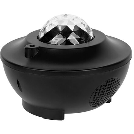 Boxa Bluetooth cu Proiector LED ZAR0557  Putere 3W Temporizator Oprire Automata Telecomanda Negru