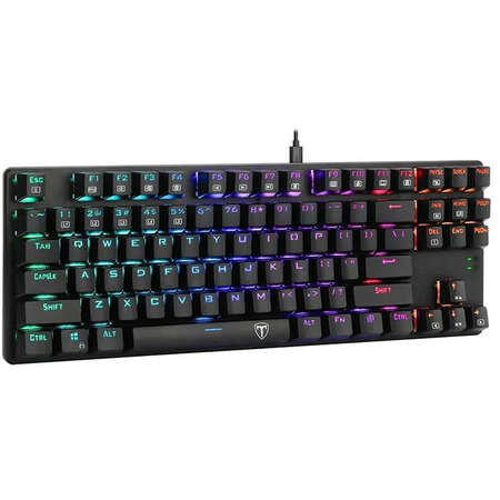 Tastatura Gaming T-Dagger Bora Rainbow Mecanica Blue Switch Negru